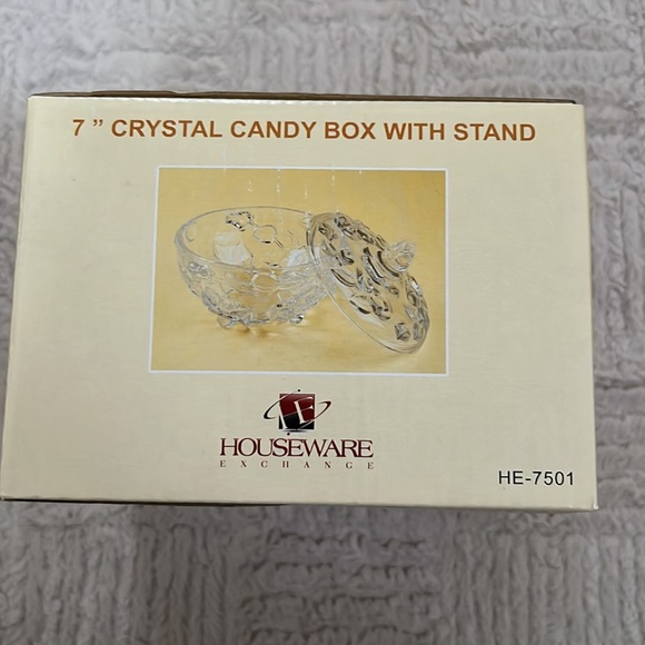 7” crystal candy box with stand HE-7501, New in box - Picture 6 of 16